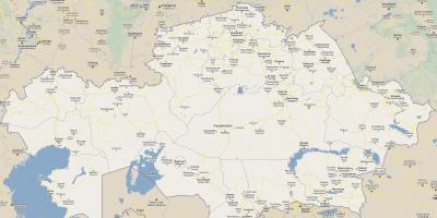 Mapa Kazachstan cesty