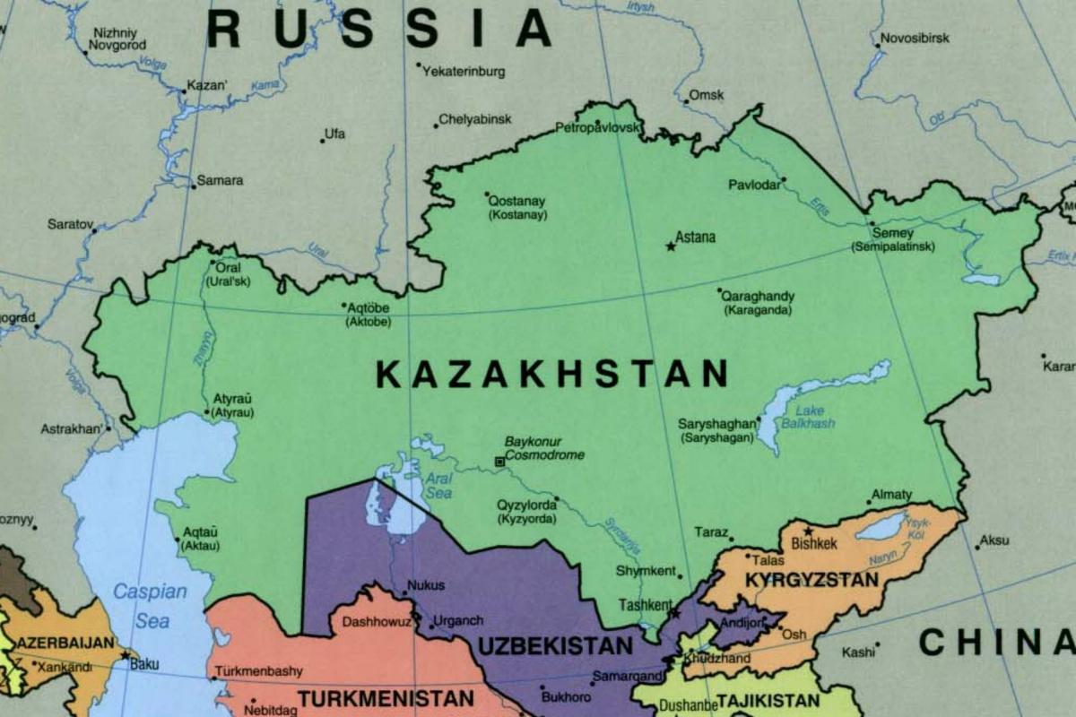 mapa alma-atu Kazachstan