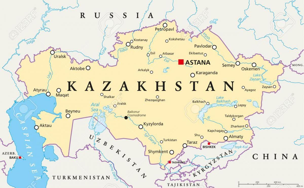 mapa astana Kazachstan