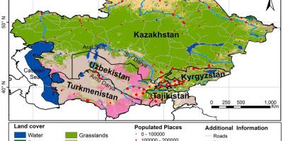 Mapa Kazachstan klímy