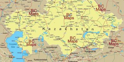 Kazachstan mestá mapu