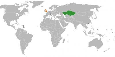 Kazachstan polohu na mape sveta