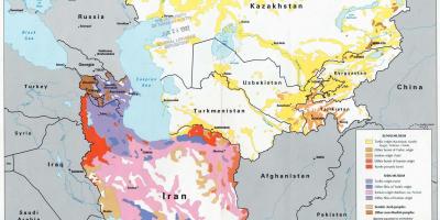Mapa Kazachstan náboženstvo